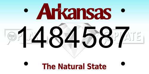 1484587 Arkansas License Plate