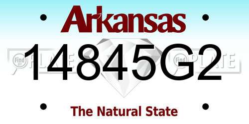 14845G2 Arkansas License Plate