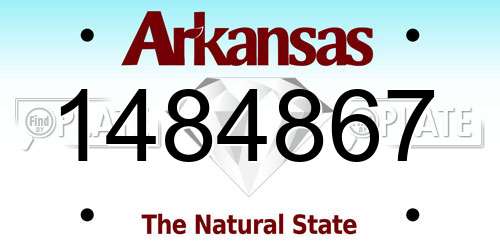 1484867 Arkansas License Plate
