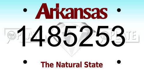 1485253 Arkansas License Plate