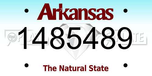 1485489 Arkansas License Plate