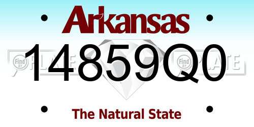 14859Q0 Arkansas License Plate
