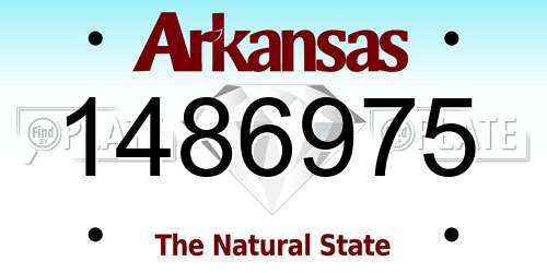 1486975 Arkansas License Plate