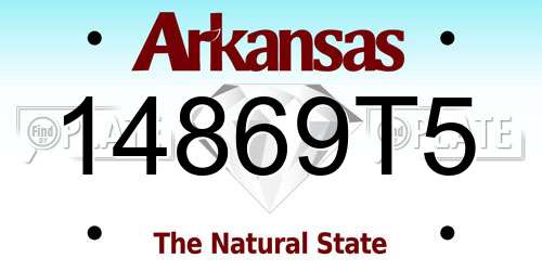 14869T5 Arkansas License Plate