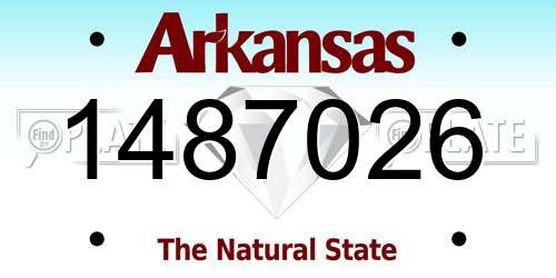1487026 Arkansas License Plate