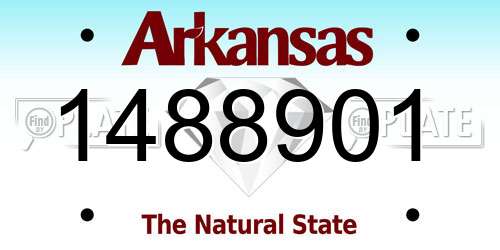 1488901 Arkansas License Plate
