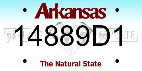 14889D1 Arkansas License Plate