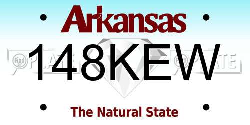 148KEW Arkansas License Plate