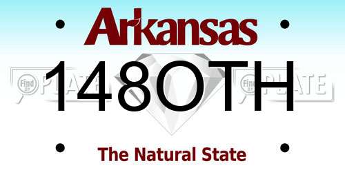 148OTH Arkansas License Plate