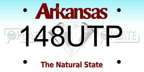 148UTP Arkansas License Plate