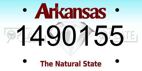 1490155 Arkansas License Plate