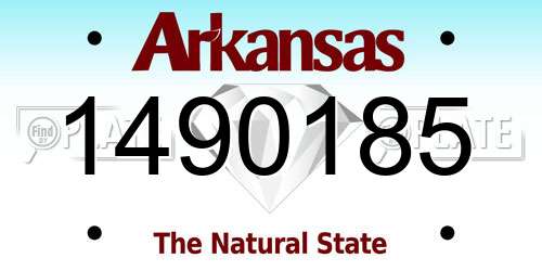1490185 Arkansas License Plate