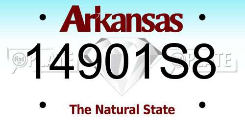 14901S8 Arkansas License Plate