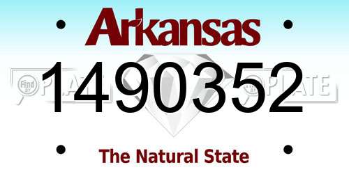 1490352 Arkansas License Plate