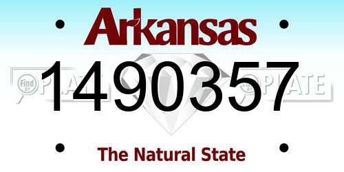 1490357 Arkansas License Plate
