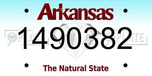 1490382 Arkansas License Plate