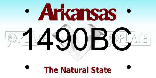 1490BC Arkansas License Plate