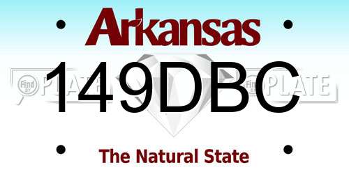 149DBC Arkansas License Plate