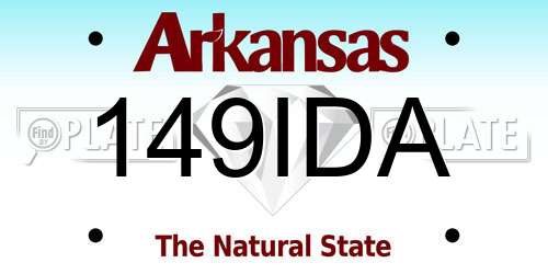 149IDA Arkansas License Plate
