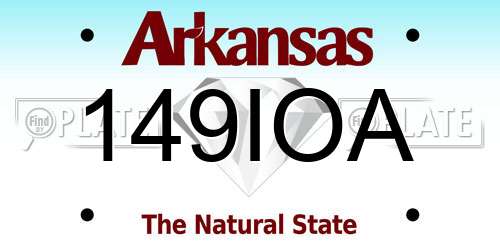 149IOA Arkansas License Plate