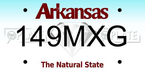 149MXG Arkansas License Plate