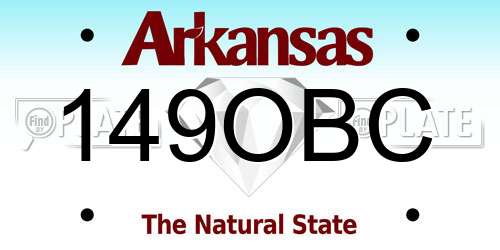 149OBC Arkansas License Plate