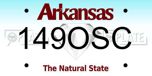 149OSC Arkansas License Plate