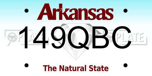 149QBC Arkansas License Plate