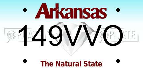 149VVO Arkansas License Plate