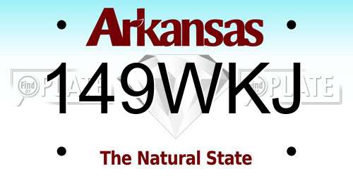149WKJ Arkansas License Plate