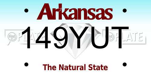 149YUT Arkansas License Plate