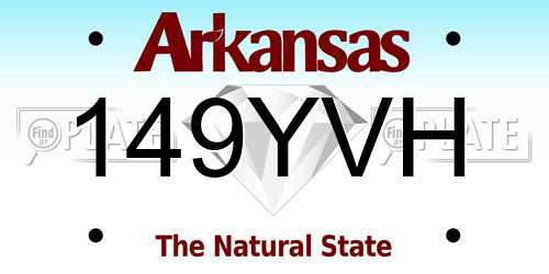 149YVH Arkansas License Plate