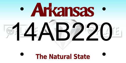 14AB220 Arkansas License Plate
