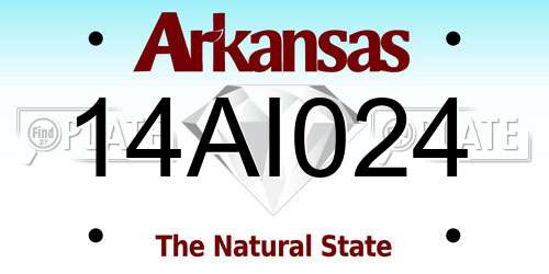 14AI024 Arkansas License Plate
