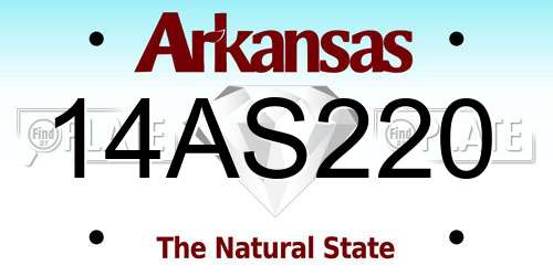 14AS220 Arkansas License Plate