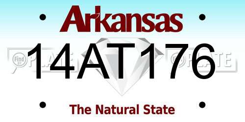 14AT176 Arkansas License Plate