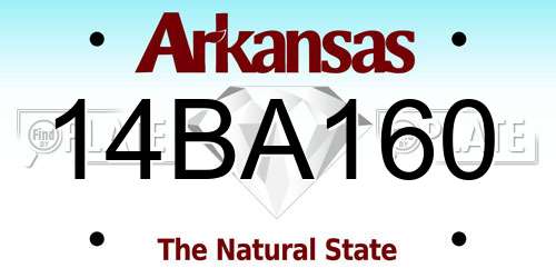 14BA160 Arkansas License Plate