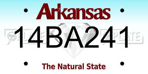 14BA241 Arkansas License Plate