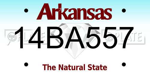 14BA557 Arkansas License Plate