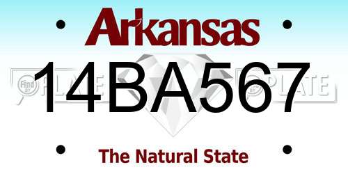 14BA567 Arkansas License Plate