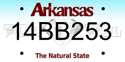 14BB253 Arkansas License Plate