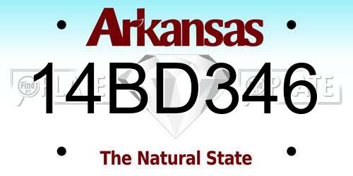 14BD346 Arkansas License Plate