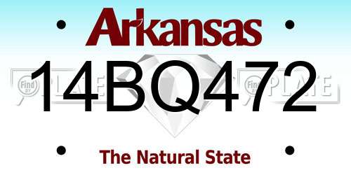 14BQ472 Arkansas License Plate