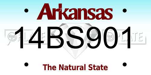 14BS901 Arkansas License Plate