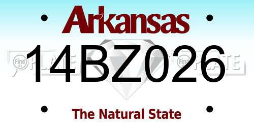 14BZ026 Arkansas License Plate