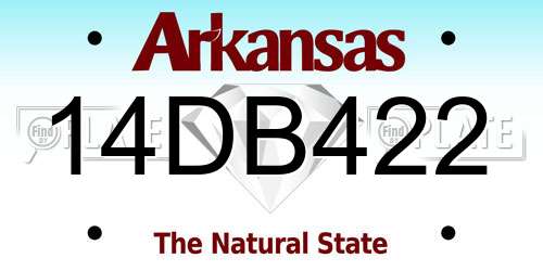 14DB422 Arkansas License Plate