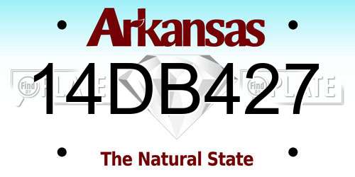 14DB427 Arkansas License Plate