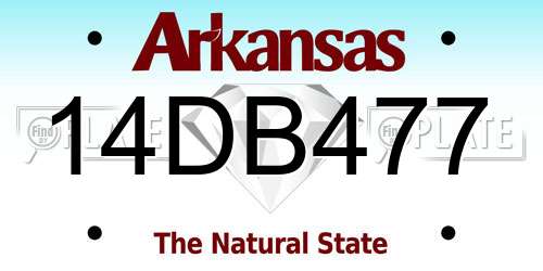 14DB477 Arkansas License Plate