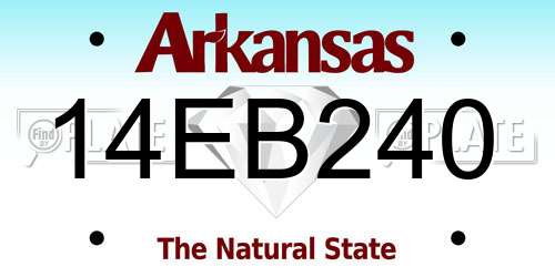 14EB240 Arkansas License Plate