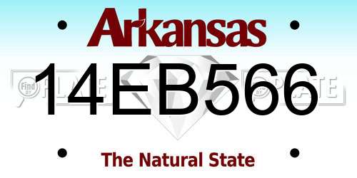 14EB566 Arkansas License Plate